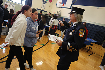 Levittown Fire Department members shared their insight with high schoolers.