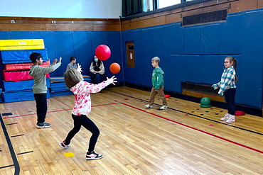 Mrs. McGann's Physical Education Students Work On Their Basketball Skills This Month - image003