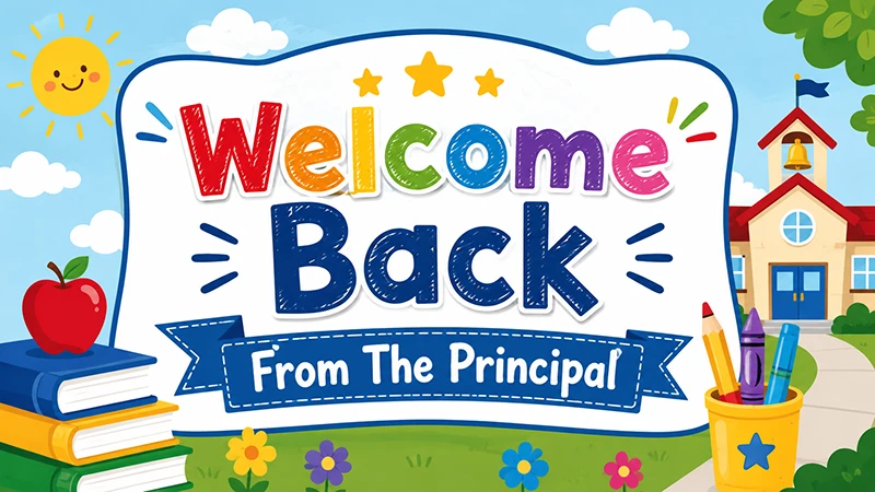 Welcome Back From the Principal