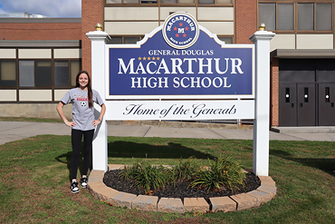 Sara Kealey, a senior at General Douglas MacArthur High School, is a State winner of the Heisman High School Scholarship.