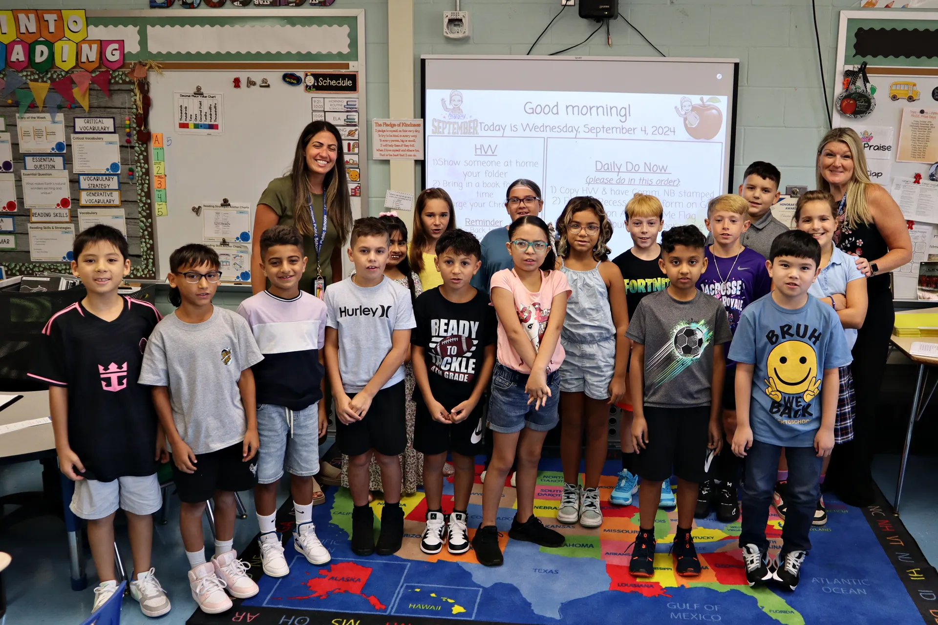 Fourth graders were ready to embrace the new school year.