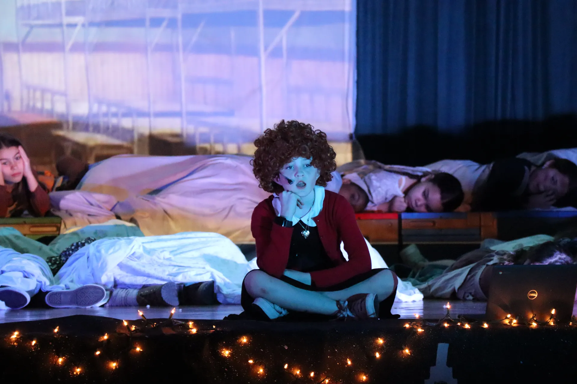 Dozens of students joined the impressive cast.