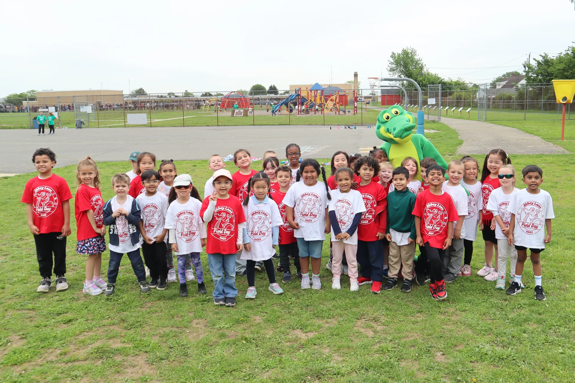 The Abbey Lane Elementary School community in the Levittown School District repped their school colors of white and red to mark the annual schoolwide Field Day on May 28.