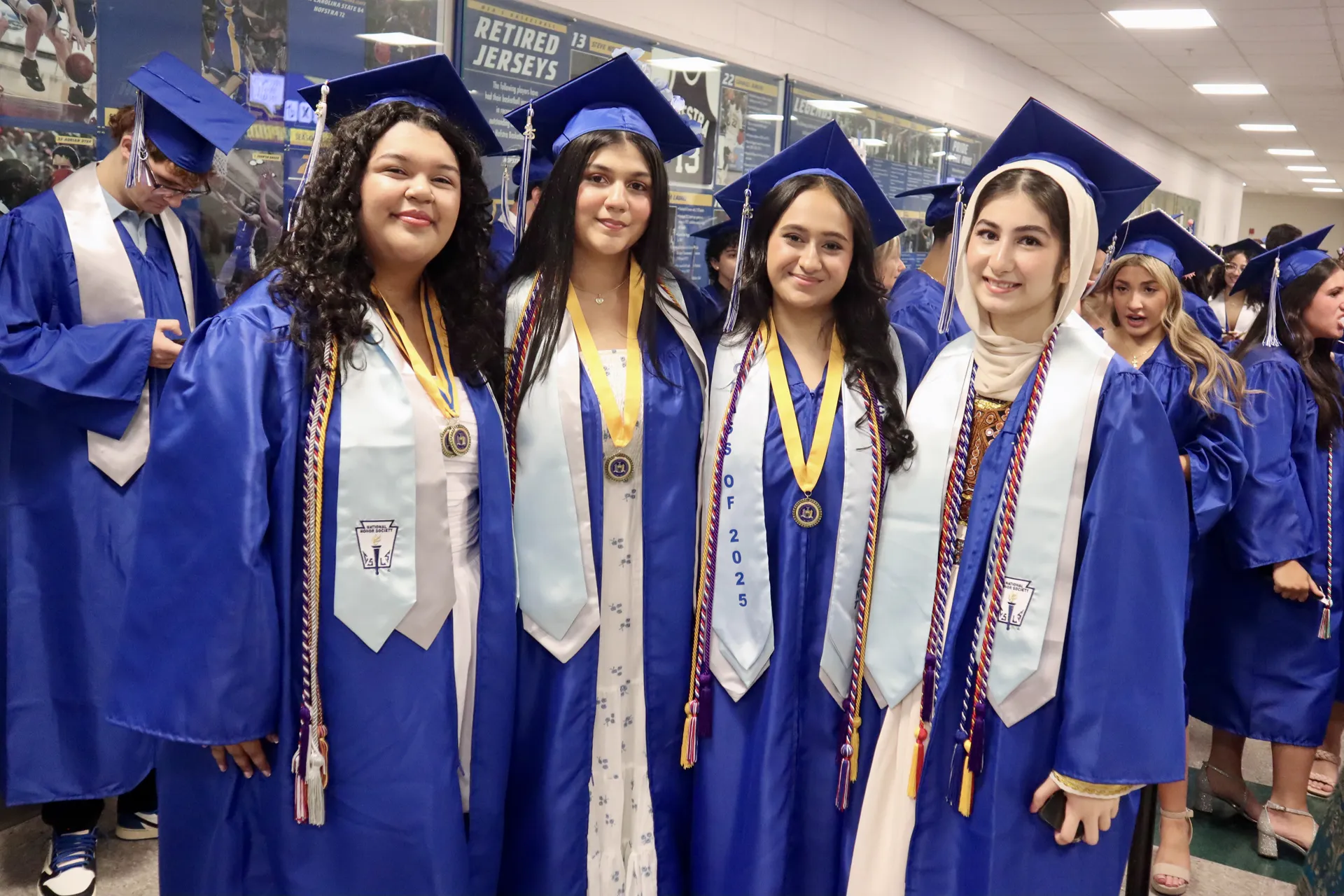 Friends marked the momentous occasion side by side.