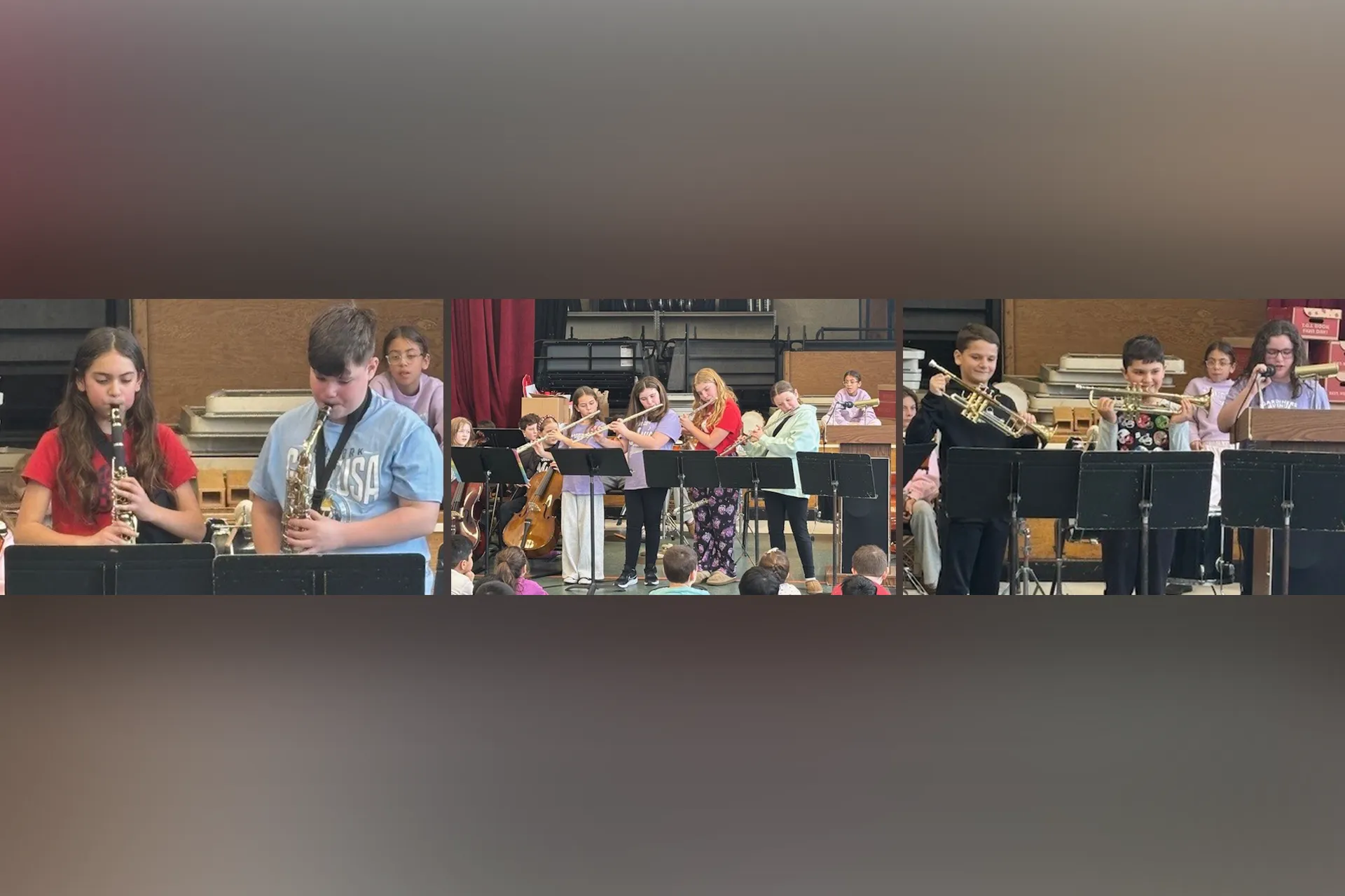 Mr. Nobile's Band and Orchestra Students Demonstrate Their Instruments to the Second Graders