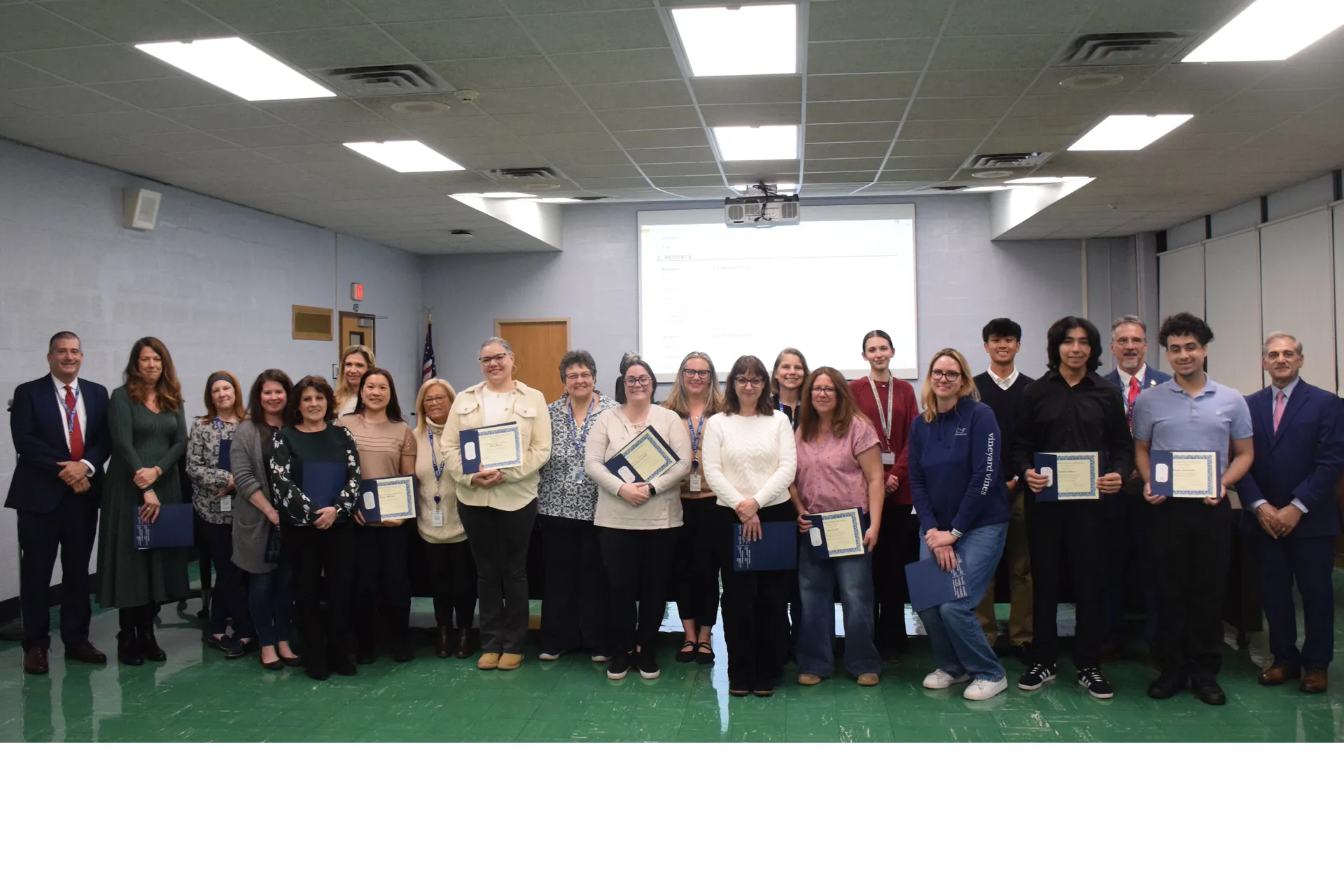 The volunteers who positively impact the school experience for students were celebrated at the Levittown School District Board of Education meeting on March 11.