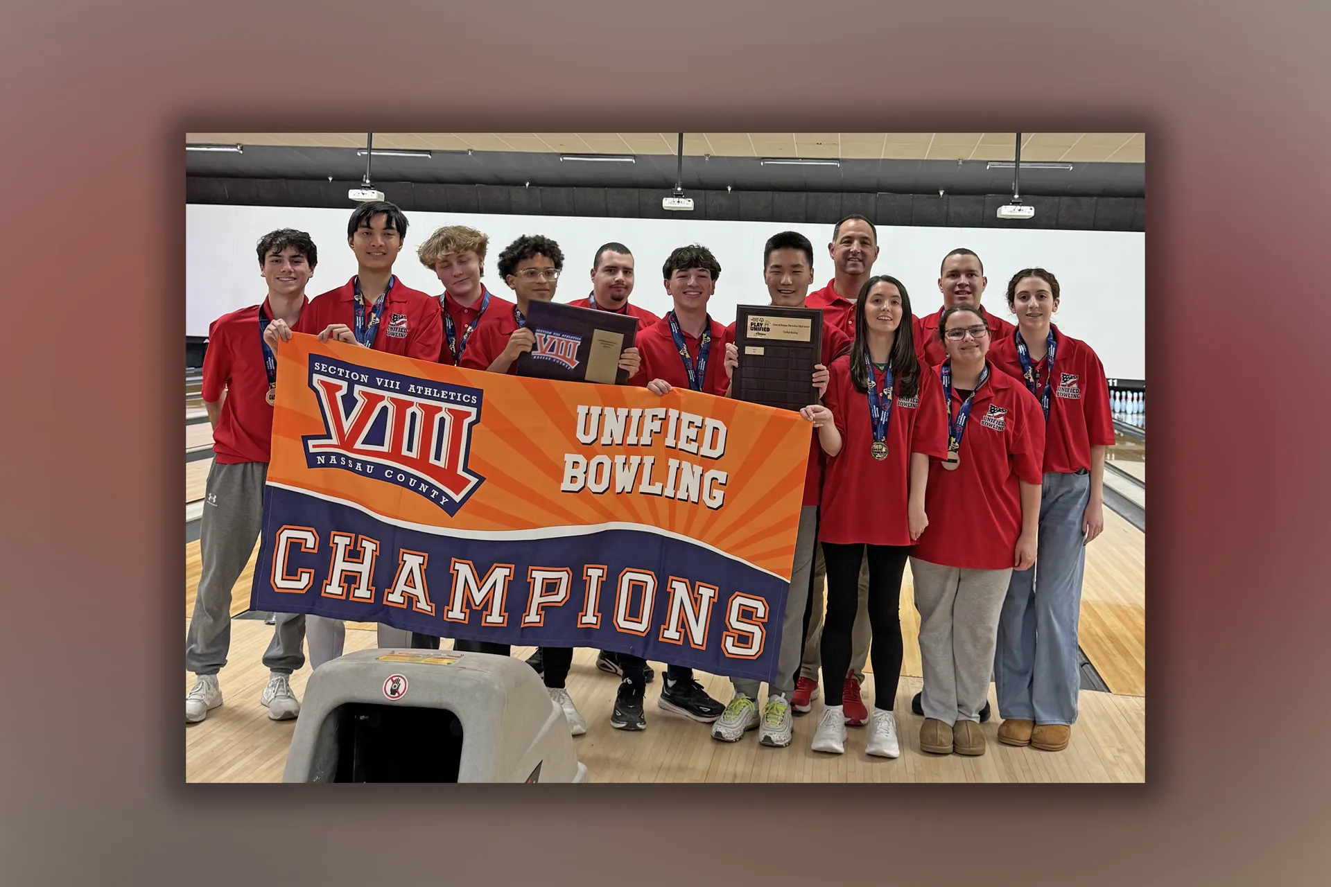 The MacArthur Unified Bowling team won the Nassau County Championship!
