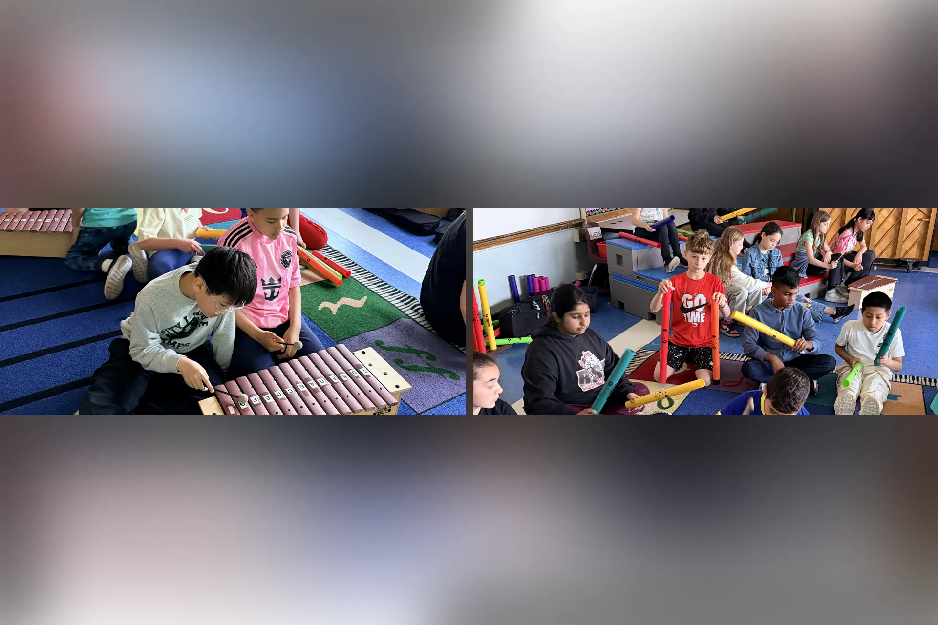 Students in Ms. Kissane's class are enjoying their time in Ms. Rigano's General Music class!