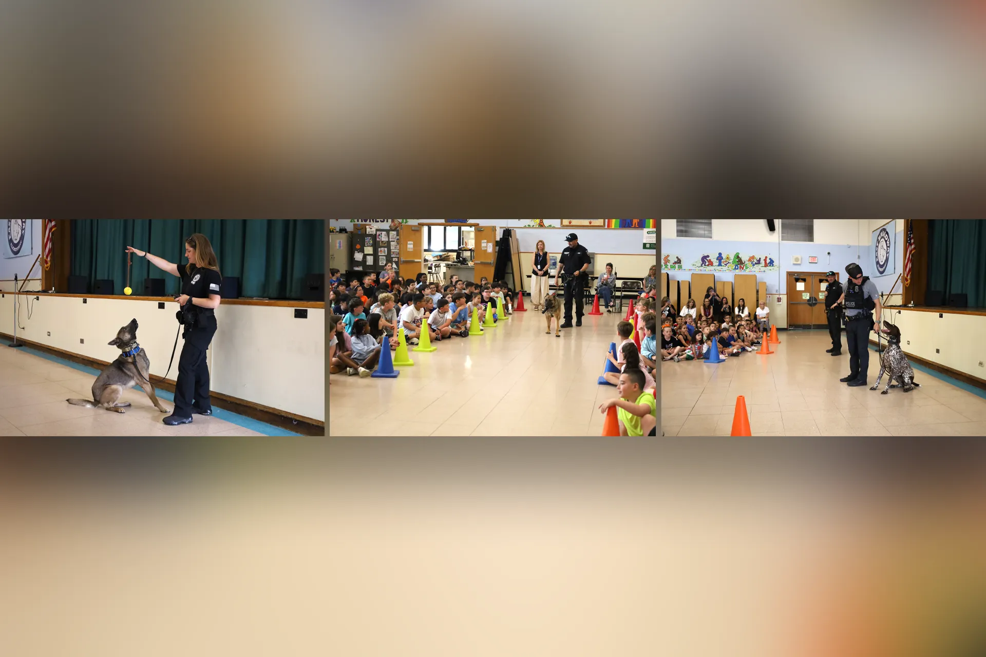 K9 Unit Shows Their Skills To East Broadway Students